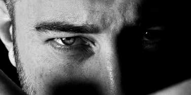 Man has a wandering eye.