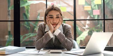 woman frustrated at work