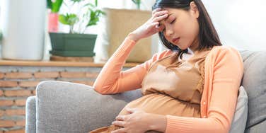 tired pregnant woman
