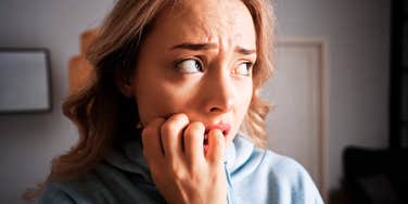 Woman stressed post election. 