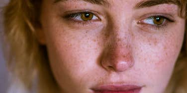Woman is quietly dehumanized.