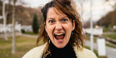 Woman carrying more anger than she realizes. 