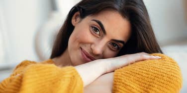 emotionally mature woman smiling
