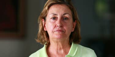 serious woman thinking about getting older