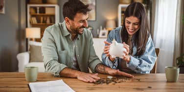 couple counting up their money