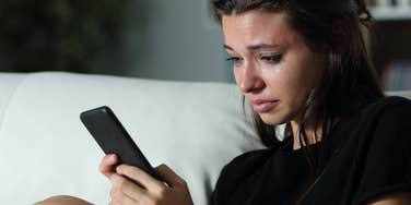 teen crying because she was criticized for what she wore to prom