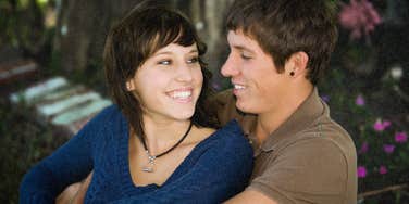 Young couple in relationship, first love. 