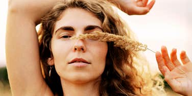 Intentional woman starting psychedelic micro dosing therapy. 