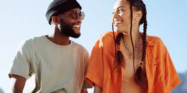 good woman speaking to her partner she loves deeply