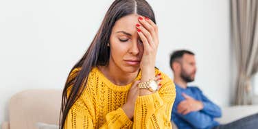 woman not being treated well by husband but unsure of leaving