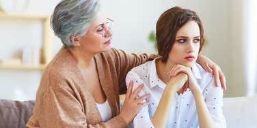 mom trying to connect with distant adult daughter