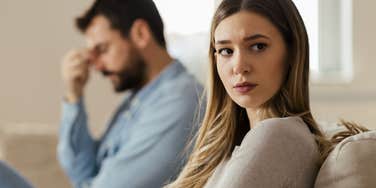 woman not in love with husband turned away from him