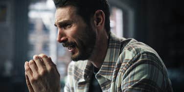 single dad crying