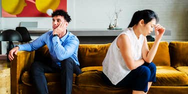 Couples subtle behaviors beginning the end of their relationship.