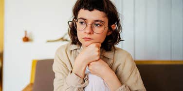 Someone who isn't taking proper emotional care of herself. 