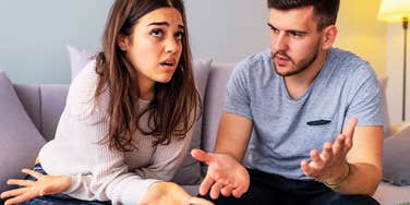 Woman using subtle tactic to control others. 