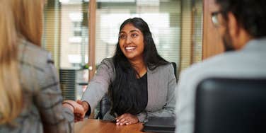 Gen Z woman in job interview