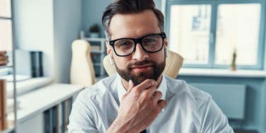 professional smug man with low integrity