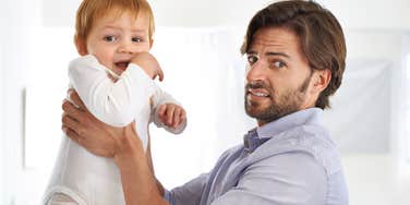 Uncle refusing to change baby's diaper
