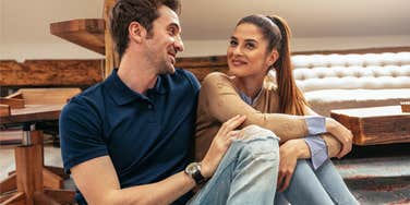 happy couple keeping new relationship private