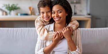 single mom with her son