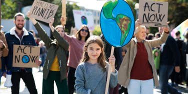 climate change activists protesting