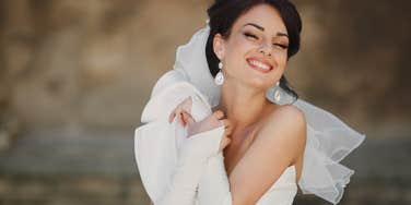 Smiling bride