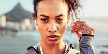 Woman protecting herself as a target from sociopaths. 