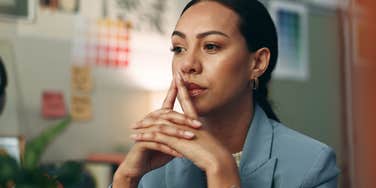 upset employee thinking about their bad boss