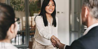 woman followed steps for successful job interview