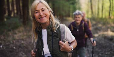 happy senior aging adventurously 