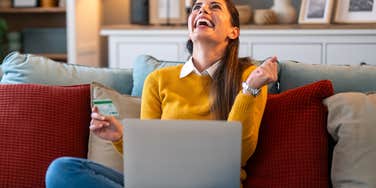 Woman spending money on the one thing that will make her happy