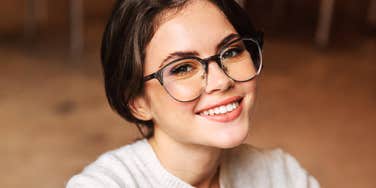 Sweet woman instantly creating bond with someone. 
