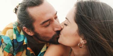 Deeply happy couple.