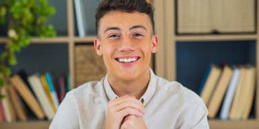 emotionally intelligent man smiling
