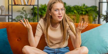 spoiled entitled teen girl being indignant