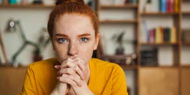 stressed woman who is easy to manipulate