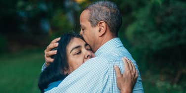 Couple is in a truly loving marriage.