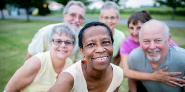 healthy active senior citizens