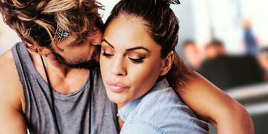 Couple who is truly in love and connected doing daily ritual 