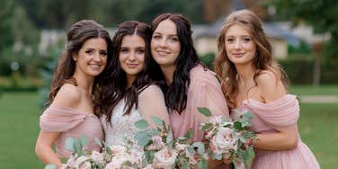 bride and bridesmaids