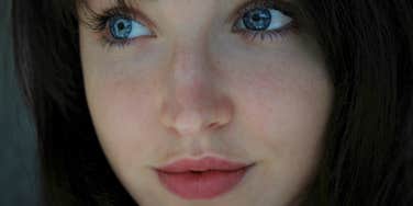 Woman is naturally attractive.