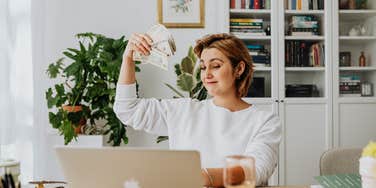 woman growing her money