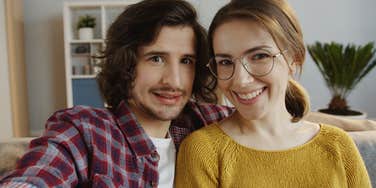 happy intellectually compatible couple smiling