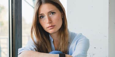 wholesome woman with good values feeling annoyed