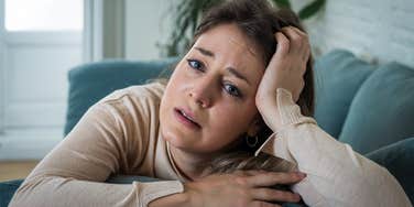 woman complaining about money