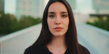 pensive woman that nobody can stand being around