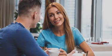 couple on first date woman about to scare man away