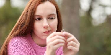 Woman Gets Sad Looking At The Engagement Ring Fiancé Designed