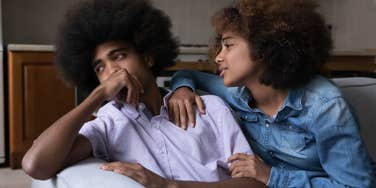 Girl manipulating boyfriend.